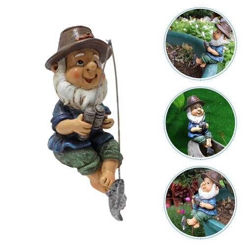 Corative fishing gnome - corative, statue