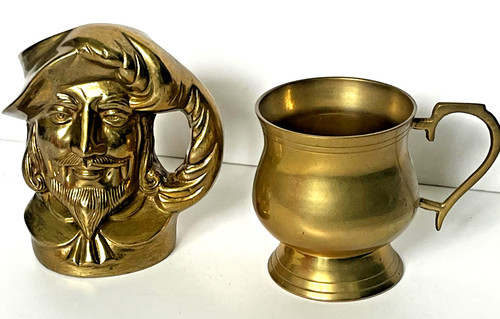 Vintage solid cast brass - solid, toby