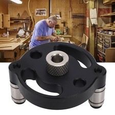 Woodworking Dowel Jig Single Hole Position Drill Locator Black Premium Alloy