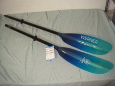 WERNER CAMANO 2 PIECE PADDLE WITH CARBON FIBER SHAFT IN GRADIENT ABYSS 220CM