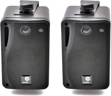 Outdoor Stereo Speakers Weather Resistant Pair Wall Mounted Loudspeakers 3inch