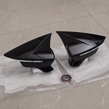 Gloss black wing mirror - black,