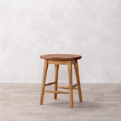 Vintage style bar stool wooden - style,