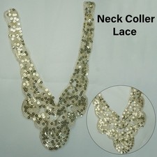 Gold Sequin Net Neck Collar