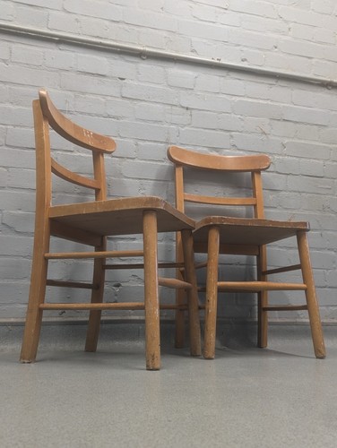 Vintage pair wooden - wooden, school