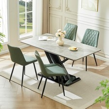 4x Dining Chairs Faux Leather