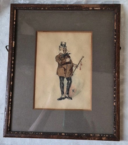 Antique original watercolor - antique,