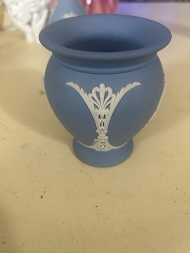 Wedgewood blue bud vase