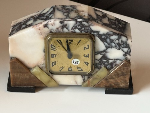 Vintage art deco marble - vintage, clock
