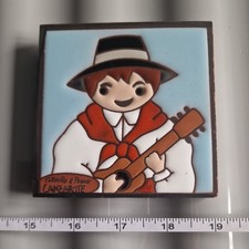 Hand Painted Spanish Tile - New - 4" Ready For Wall Hanging - Beautiful Quality