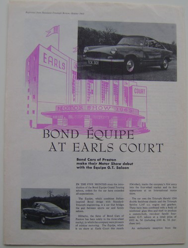 Bond equipe 1963 64 - equipe, gt
