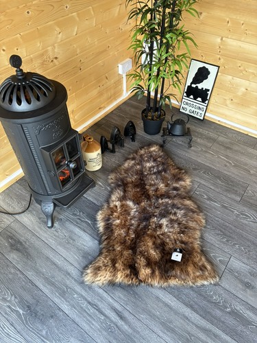 Sheepskin rug brown fox - rug,