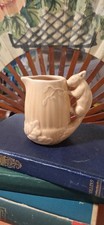 Sylvac Vintage Pottery Small Squirrel Acorn Jug Vase Honey Beige, No.1993 1950s