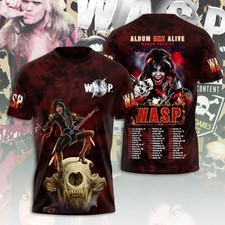 W.A.S.P. Album One Alive 3D AOP Shirt Unisex Concert S-5XL K169