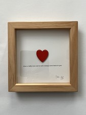 LOVE heart art box framed