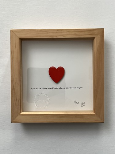 Love heart art - box, framed