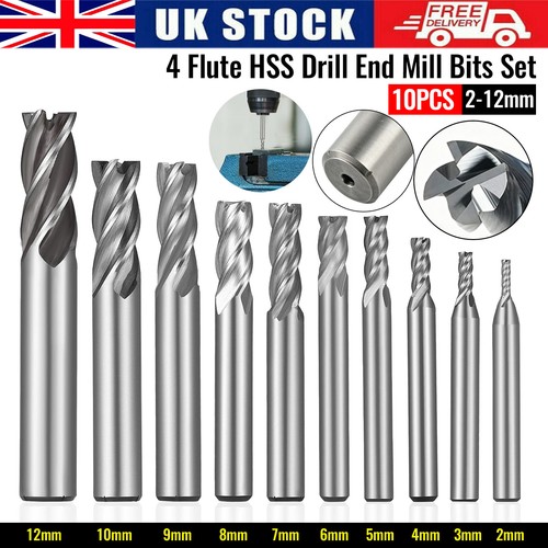 10pcs flute hss - hss, mill
