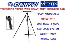 CLEARANCE GRAUVELL VERTIX TELESCOPIC TRIPOD+BAG LUMINOUS TWIN HEAD CUPS+LEG LOCK