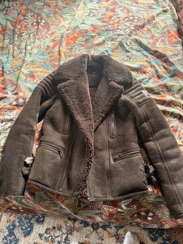Belstaff shearling jacket size - shearling,