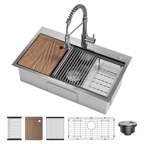 Stainless steel kitchen sink - steel,