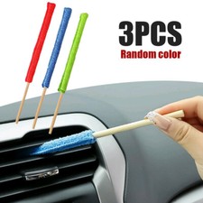 3x Microfiber Cleaning Brush Car Interior Air Conditioner Detail Cleaning Brush