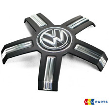NEW GENUINE VW AMAROK TRANSPORTER WHEEL CENTER HUB COVER CAP SATIN BLACK CHROME