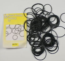 100 FLAT WATCH GASKETS o'ring rubber seal washers 4 watches watchmakers assorted