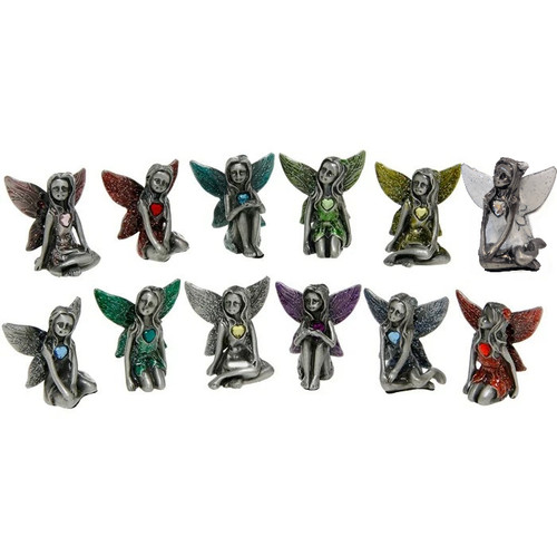 Pewter birthstone fairy - birthstone,