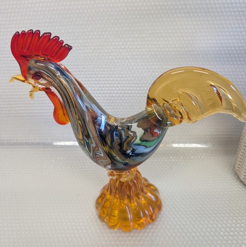 Art glass cockerel - art,