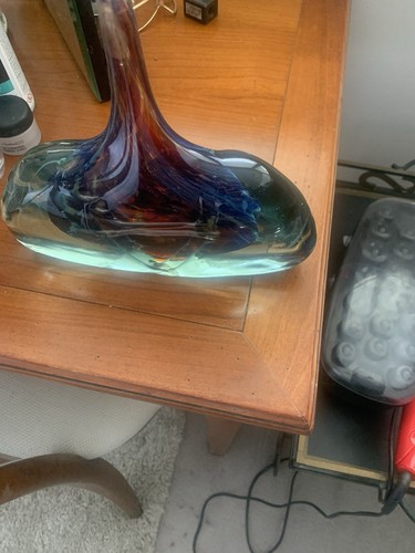 Mdina glass vase signed and - mdina,