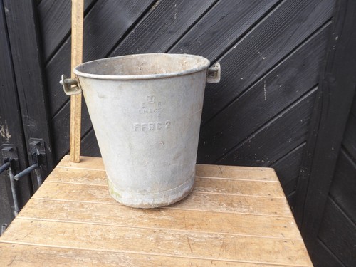 Vintage galvanised bucket with - vintage,