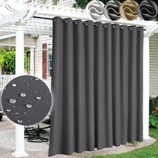 Pergola Curtains Eyelet Waterproof Outdoor Patio Gazebo Curtains Drapes Thermal