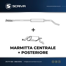 MARMITTA COMPLETA CENTRALE+POSTERIORE FIAT PUNTO 1.2 8v, 16 v dal 1999