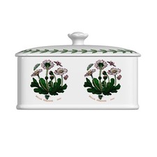 Botanic Garden 6" Butter Keeper with Knob Lid, Assorted Floral Motifs - Porce...