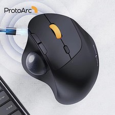 Wireless Trackball Mouse 2.4G Ergonomic Rollerball Mouse Rechargeable Bluetooth