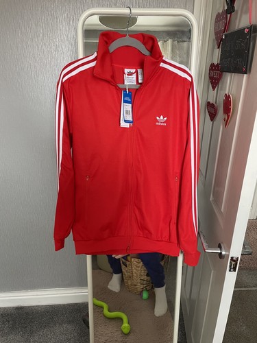 Mens adidas red track top - adidas,