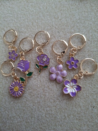 Set purple stitch markers - stitch,