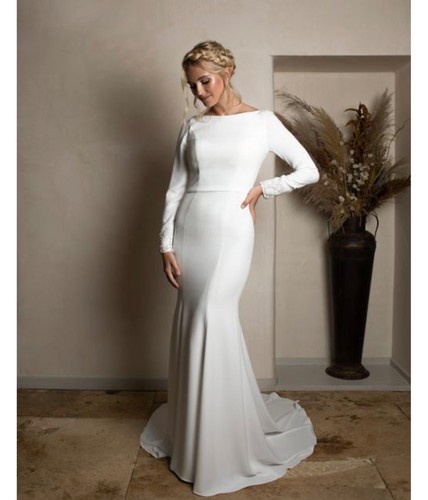 Long sleeve wedding - , dress