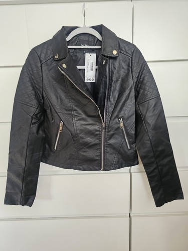 Boohoo faux leather biker - boohoo,
