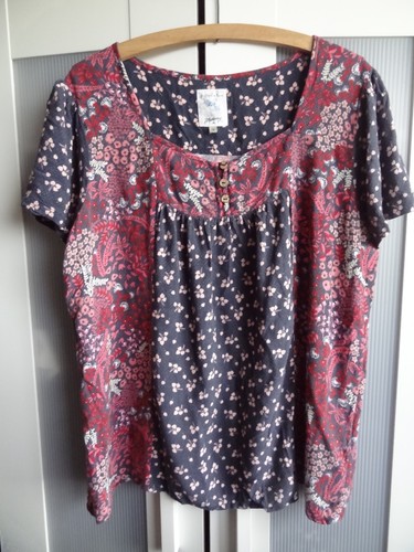 Mantaray blue pink floral - blue,