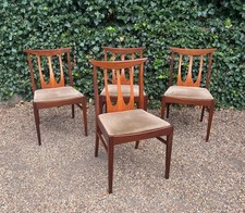VINTAGE 1960'S G PLAN BRASILIA TEAK DINING CHAIRS X 4