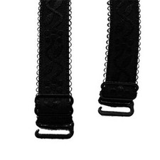 Bra Straps Replacement - Black Floral Bra Frills Straps Adjustable Detachable  