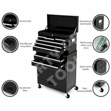 Tool Chest Cabinet Large 8 Drawer Roller Wheels Top Box Tools Holder Chest