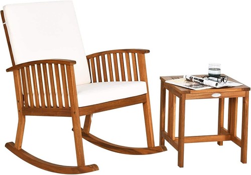 Garden rocking chair with side - chair,