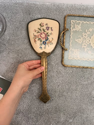 Vintage vanity mirror brush - vintage,