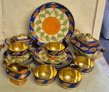 Vintage 20-Piece Multicoloured Genuine Samurai China Tea Set - Made In Japan