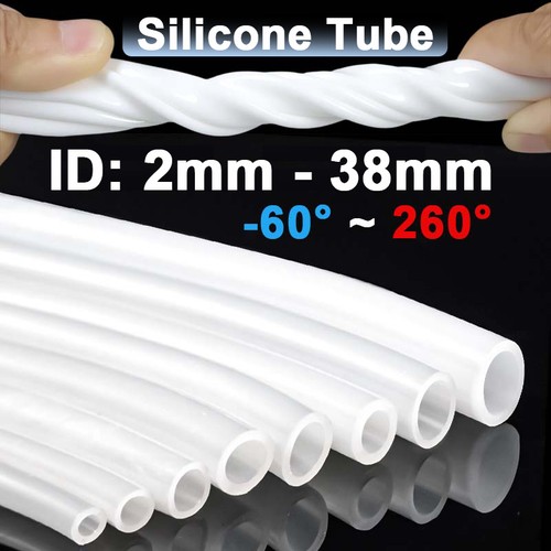 White silicone tube - white, flexible