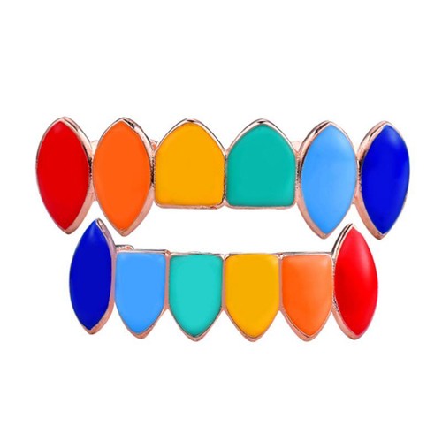 Rainbow color grill12 teeth - color,
