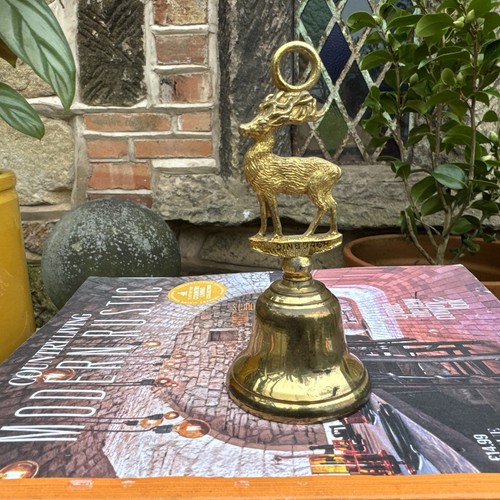 Vintage brass small bell - brass, table