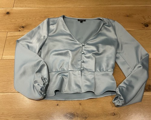 Green blue satin button - satin,